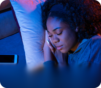 girl sleep on pillow